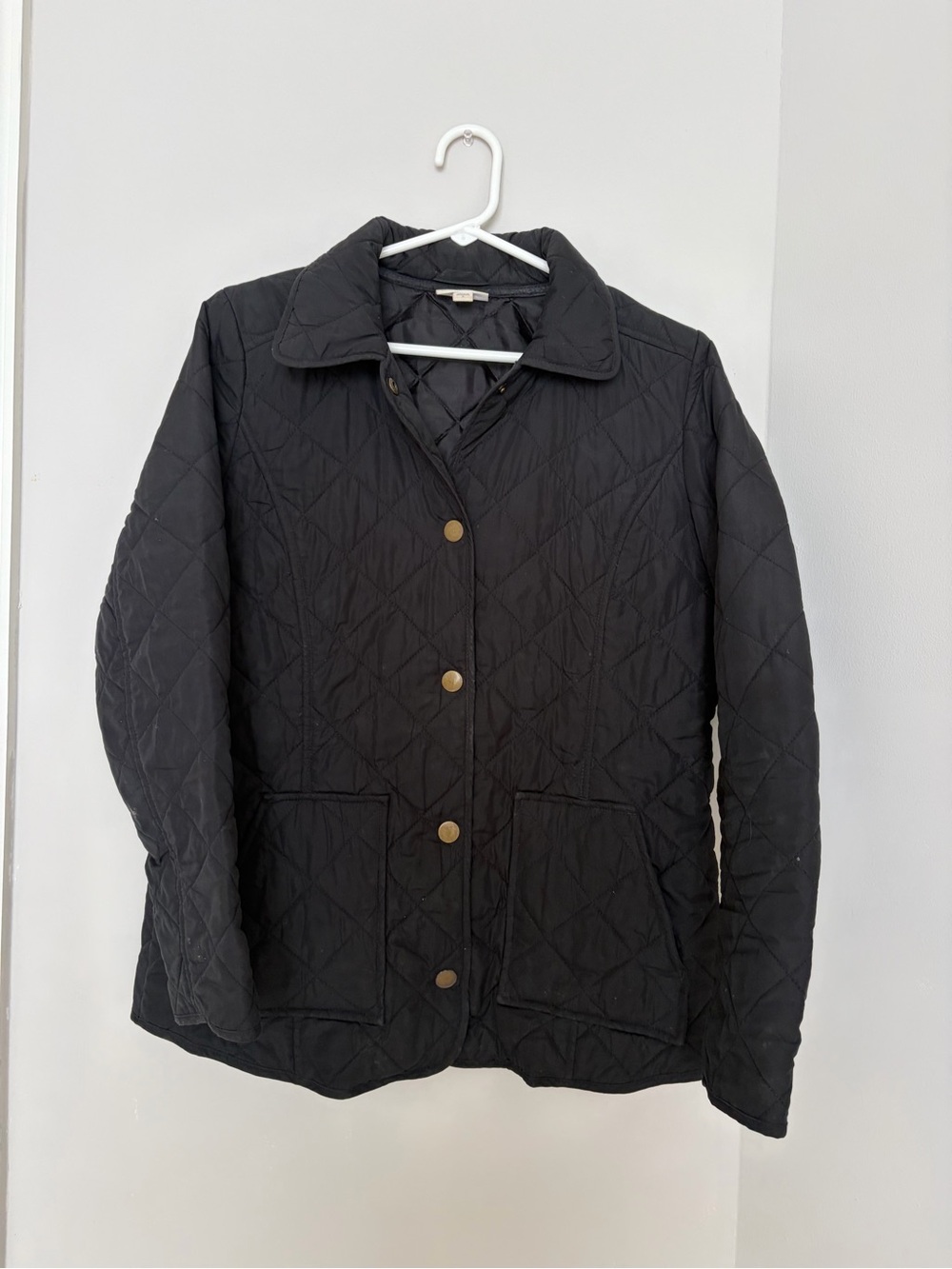 J Jill Heritage Quilted Jacket Black Size Small